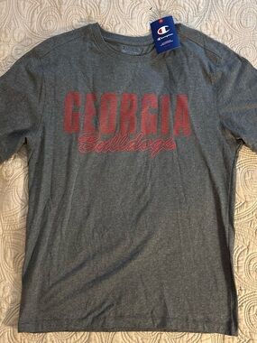 Champion Grey Short-Sleeve Georgia Bulldogs Graphic Tee